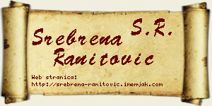 Srebrena Ranitović vizit kartica
